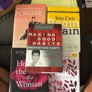 Red and Pink Self-Help Book Collection